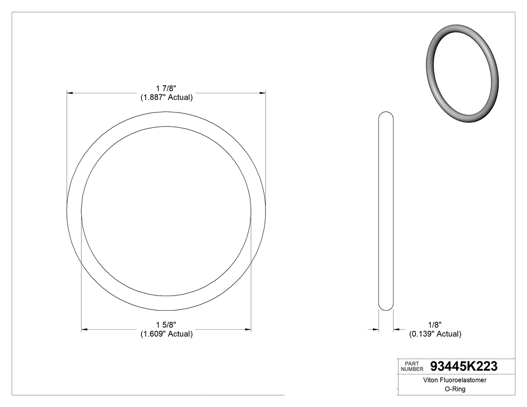 Technical drawing - 93445K223